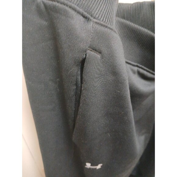 Under Armour Track Pants Mens Large Black Polyester Loose Fit Cold Gear - Picture 4 of 10